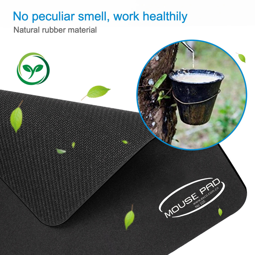 EXCO Office Mouse Pad Small Smooth Cloth Surface Gaming Mousepad with Anti-Slip Rubber Base for Computer Laptop Home Portable
