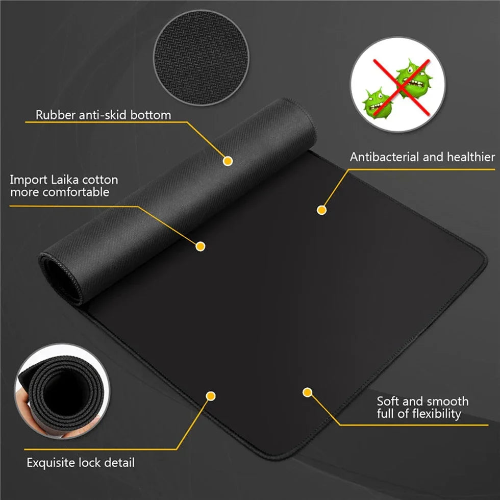 Mouse Pad Xxl Black MousePad Game Room Decor Free Shipping Extended Computer Large Floor Mat Table Mat Business Desk Accessories